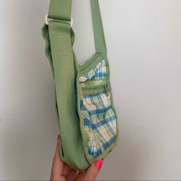 LeSportsac Blue & Green Plaid Crossbody Bag - Picture 5 of 13